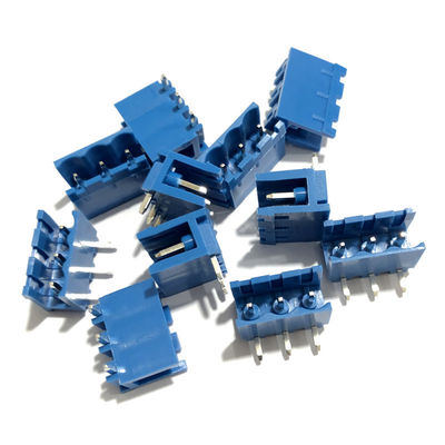 I blocchetti terminali Pluggable di spaziatura 5.08mm blu della vite del PWB tappano + Pin Header ad angolo retto