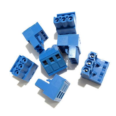 I blocchetti terminali Pluggable di spaziatura 5.08mm blu della vite del PWB tappano + Pin Header ad angolo retto
