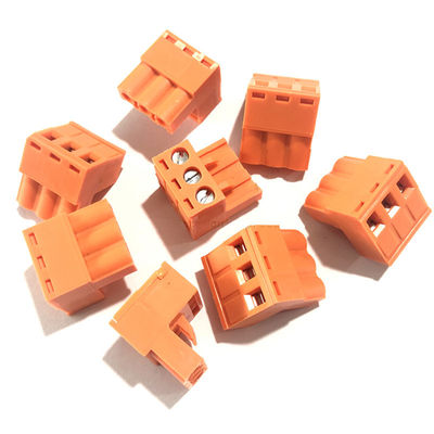 I blocchetti terminali Pluggable di spaziatura della vite del PWB dell'arancia 5.08mm tappano + Pin Header Socket