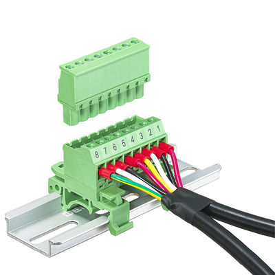 5.08mm/0,2&quot; ferrovia Pluggable di baccano dei blocchetti terminali della vite del passo che monta 300V 10A