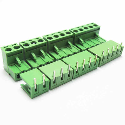 5.08mm Pitch PCB Plug-in Screw Terminal Blocks Plug + Right Angle Pin Header con servizio di marcatore stampato