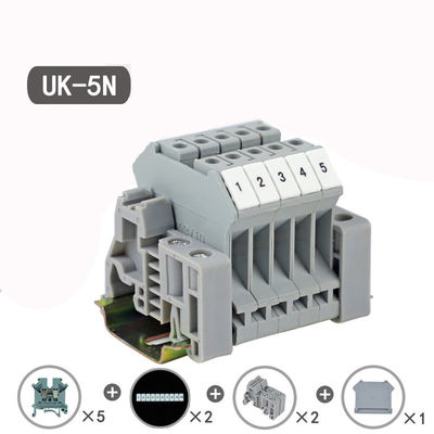 ² 800V 41A dei blocchetti terminali del morsetto della vite della ferrovia di BACCANO di serie di UK5N Regno Unito 0.2-4mm