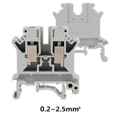 Strisce su rotaie 32A 690V di BACCANO modulare del corredo UK2.5N dei blocchetti terminali della vite di UK2.5B