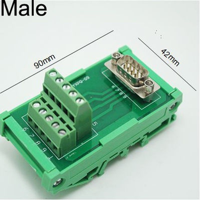 Sotto bordo di sblocco del blocchetto terminali di 9 Pin Single End Male Female connettori di DB9 D