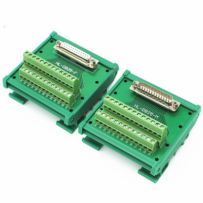 Singola dell'estremità DB25 sotto 25 Pin Terminal Block Breakout Board ferrovia di BACCANO dei connettori D