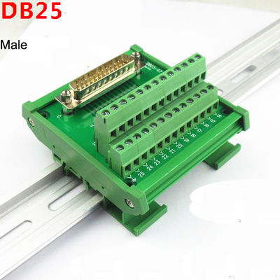 Singola dell'estremità DB25 sotto 25 Pin Terminal Block Breakout Board ferrovia di BACCANO dei connettori D