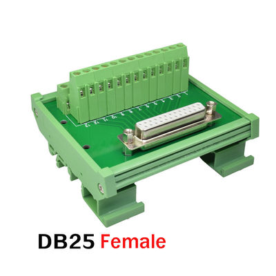 Singola dell'estremità DB25 sotto 25 Pin Terminal Block Breakout Board ferrovia di BACCANO dei connettori D