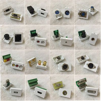 Scatola di distribuzione a terra degli audio di multimedia di VGA RJ45 di combinazione di pop-up incavi d'ottone del pavimento impermeabile
