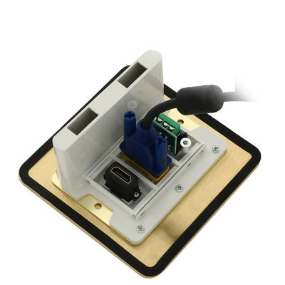 Il tipo aperto scatola di distribuzione d'ottone di messa a terra della lega di combinazione di Modulars di multimedia degli incavi del pavimento impermeabilizza