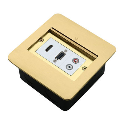 Il tipo aperto scatola di distribuzione d'ottone di messa a terra della lega di combinazione di Modulars di multimedia degli incavi del pavimento impermeabilizza