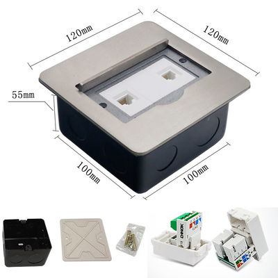 Tipo aperto scatola di distribuzione a terra di acciaio inossidabile di combinazione di Modulars di multimedia degli incavi del pavimento impermeabile