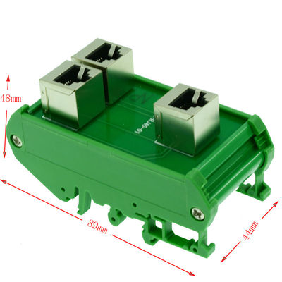 Ferrovia femminile di baccano del bordo di Buss del separatore dell'adattatore del cavo di estensione di RJ45 8P8C Jack