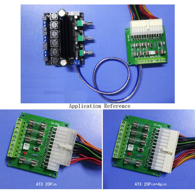 Bordo +3.3V +5V -12V +12V +5V di sblocco dei blocchetti terminali di distribuzione dell'alimentatore in CC del computer ATX