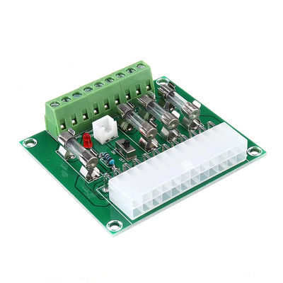 Bordo +3.3V +5V -12V +12V +5V di sblocco dei blocchetti terminali di distribuzione dell'alimentatore in CC del computer ATX