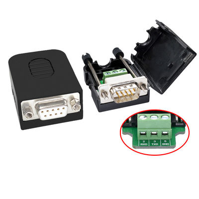 D Sub DB9 (2 3 5) RS232 Serial Port Connectors to 3-pin Terminal Blocks Adapter