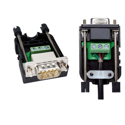 D Sub DB9 (2 3 5) RS232 Serial Port Connectors to 3-pin Terminal Blocks Adapter