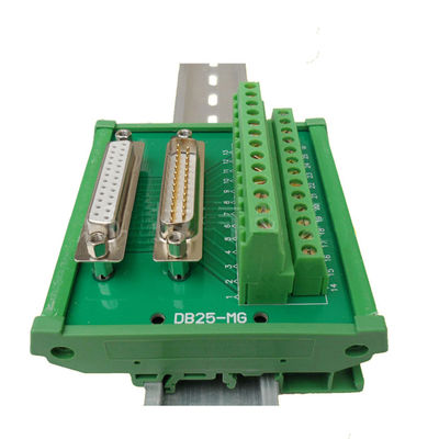 DB25 BACCANO femminile maschio di Pin Connectors Breakout Board del sottomarino 25 del blocchetto terminali D su rotaie