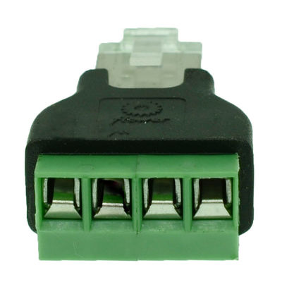 RJ45 Network Male Plug 8P8C to 4 Pin Screw Terminal Blocks Adapter RS485
