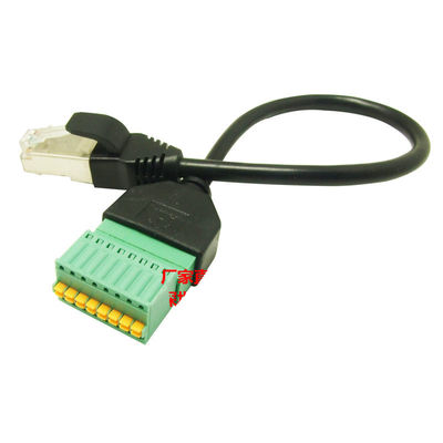 Connettore di RJ45 8P8C a 8 Pin Screw Terminal Block Adapter 30cm lungamente per soluzione del CCTV di sicurezza la video