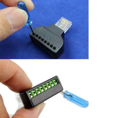 RJ45 maschio 8P8C a 8 Pin Screw Terminal Block Adapter per la video soluzione del CCTV