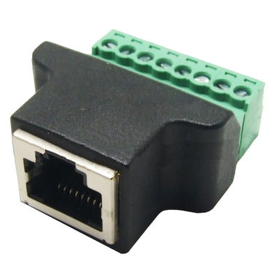 RJ45 Jack femminile 8P8C a 8 Pin Screw Terminal Block Adapter per la soluzione del CCTV Vedio