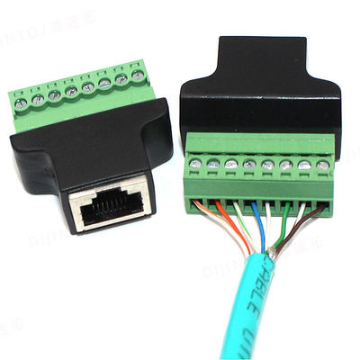 RJ45 Jack femminile 8P8C a 8 Pin Screw Terminal Block Adapter per la soluzione del CCTV Vedio
