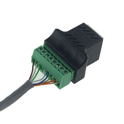 RJ45 Jack femminile 8P8C a 8 Pin Screw Terminal Block Adapter per la soluzione del CCTV Vedio