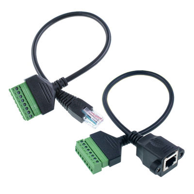 Connettore del maschio o femminile RJ45 8P8C al cavo 30cm di 8 Pin Screw Terminals Converter Adapter lungamente