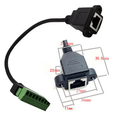 Connettore del maschio o femminile RJ45 8P8C al cavo 30cm di 8 Pin Screw Terminals Converter Adapter lungamente