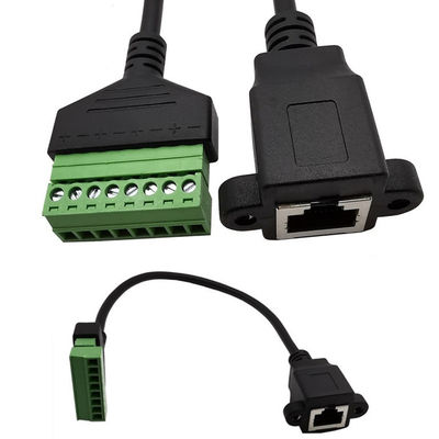 Connettore del maschio o femminile RJ45 8P8C al cavo 30cm di 8 Pin Screw Terminals Converter Adapter lungamente