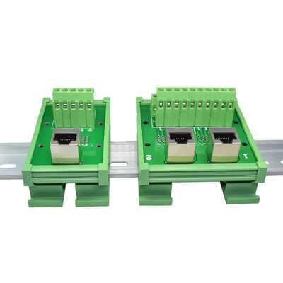 Rete RJ45 Jack Dual Connectors alla ferrovia di baccano dell'adattatore del bordo di sblocco dei blocchetti terminali della vite