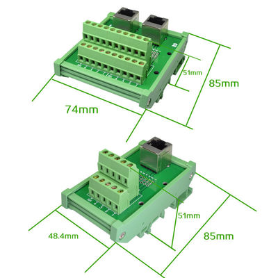 Rete RJ45 Jack Dual Connectors alla ferrovia di baccano dell'adattatore del bordo di sblocco dei blocchetti terminali della vite