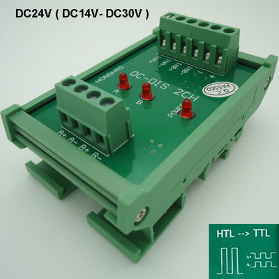 Convertitore del collettore aperto HTL 24v nei modi differenziali del segnale 2 di TTL 5v universali