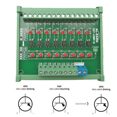 I blocchetti terminali del convertitore di segnali di TTL HTL si imbarcano su 8 modi per lo SpA NPN o PNP 1.8V 3.3V 5V 12V 24V ha introdotto