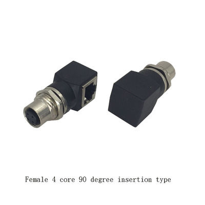 Spina di Ethernet RJ45 del fermaglio maschio del centro M12 4 all'adattatore o