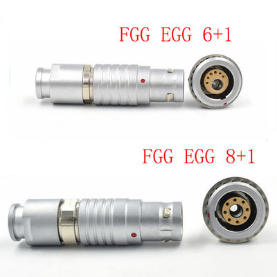 UOVO 3B 8 Pin Plus di FGG 1 connettore misto pneumatico elettrico della Auto-serratura di modo dell'incavo in opposizione della spina