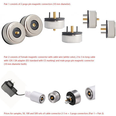 Cavo femminile maschio di carico magnetico di espansione del cavo dell'adattatore di corrente continua di Pogo Pin Connector