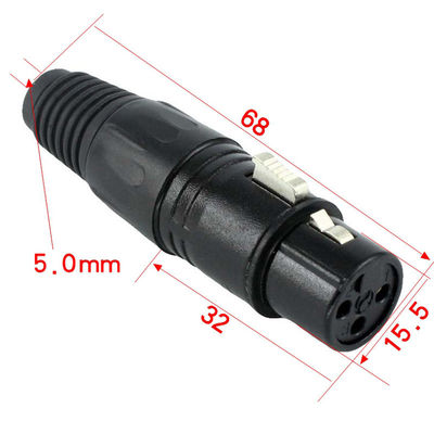 3 spina Jack Male Female Coupling Connector MIC Adapter del microfono dei perni XLR audio