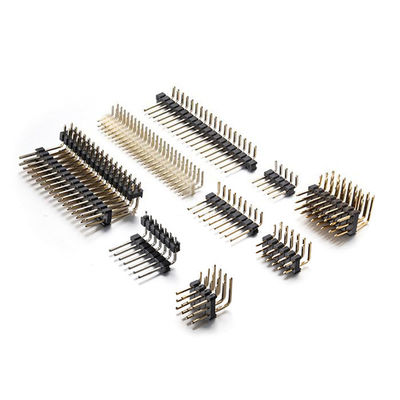 Fila tripla doppia di angolo del passo 1.27mm 2.0mm la singola di Pin Header del connettore maschio 2.54mm del PWB SMT ha personalizzato