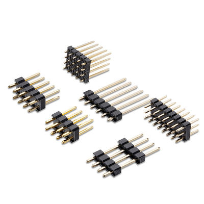 Fila tripla doppia di angolo del passo 1.27mm 2.0mm la singola di Pin Header del connettore maschio 2.54mm del PWB SMT ha personalizzato