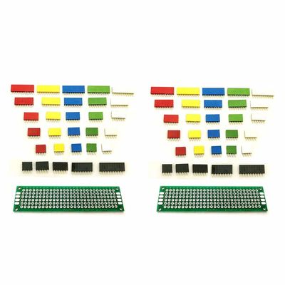 62pcs ha colorato i connettori diritti del bordo del PWB di Pin Header Female Socket di singola fila di 2.54mm