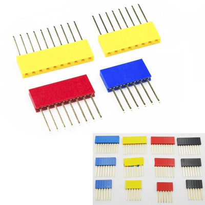 60pcs ha colorato il connettore lungo diritto del PWB di Pin Header 11mm Pin Socket di singola fila di 2.54mm