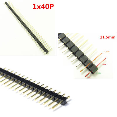 150pcs ha colorato l'oro femminile diritto dell'incavo X120 di Pin Header X30 di singola fila di 2.54mm placcato