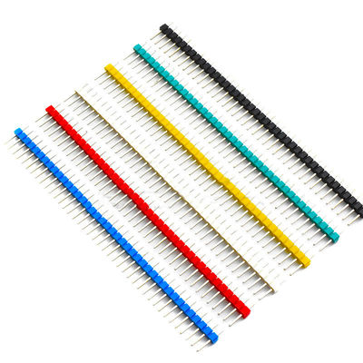 40 colorati pin la singola fila Pin Header Male Connector Strip diritto di 2.54mm per Arduino