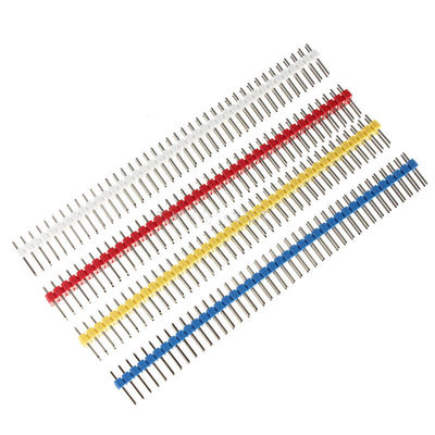 40 colorati pin la singola fila Pin Header Male Connector Strip diritto di 2.54mm per Arduino
