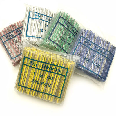 40 colorati pin la singola fila Pin Header Male Connector Strip diritto di 2.54mm per Arduino