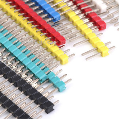 40 colorati pin la singola fila Pin Header Male Connector Strip diritto di 2.54mm per Arduino