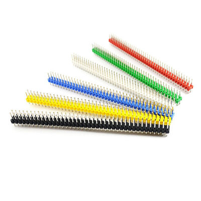 2x40P colorato 40Pin 2.54mm 0,1&quot; doppio maschio diritto Pin Header Strip di fila