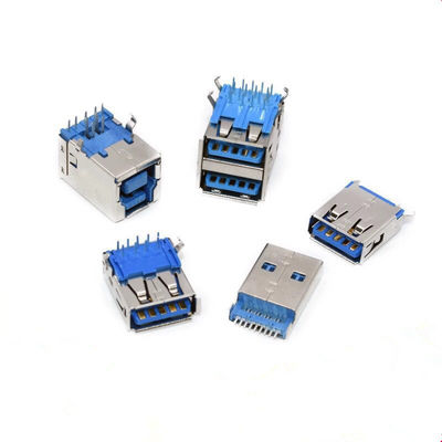Tipo connettore femminile della doppia porta o singolo di USB 3,0 del bordo del PWB di Jack dell'incavo di A per il computer portatile del computer portatile