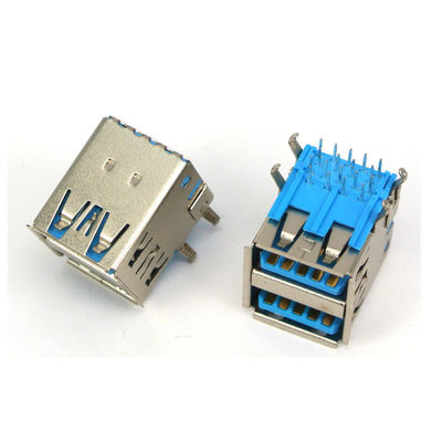 Tipo connettore femminile della doppia porta o singolo di USB 3,0 del bordo del PWB di Jack dell'incavo di A per il computer portatile del computer portatile